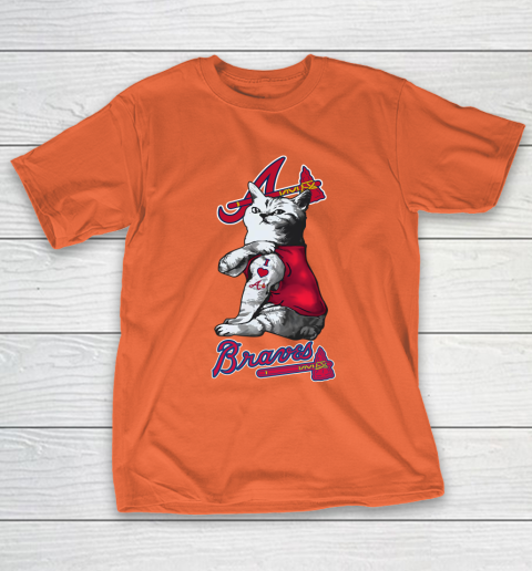 MLB Baseball My Cat Loves Atlanta Braves T-Shirt 4
