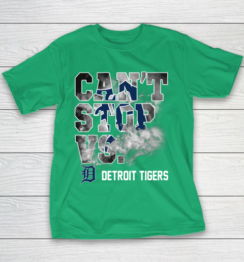 MLB Detroit Tigers Baseball Can't Stop Vs Detroit Tigers Youth T-Shirt 3