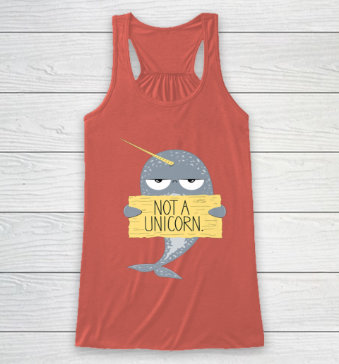 Not A Unicorn Cute Funny Narwhal Graphic Racerback Tank 4