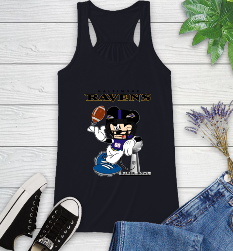 NFL Baltimore Ravens Mickey Mouse Disney Super Bowl Football T Shirt Racerback Tank 10