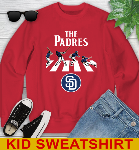 MLB Baseball San Diego Padres The Beatles Rock Band Shirt Youth Sweatshirt 7