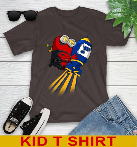NHL Hockey St.Louis Blues Deadpool Minion Marvel Shirt Youth T-Shirt 6