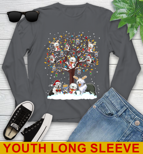 Old english Sheep dog dog pet lover light christmas tree shirt 125