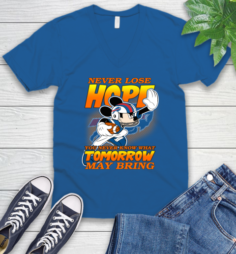 Buffalo Bills NFL Football Mickey Disney Never Lose Hope (1) V-Neck T-Shirt 5