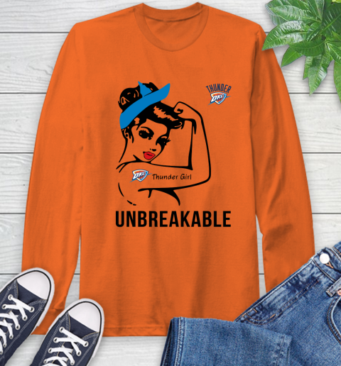 NBA Oklahoma City Thunder Girl Unbreakable Basketball Sports Long Sleeve T-Shirt 3