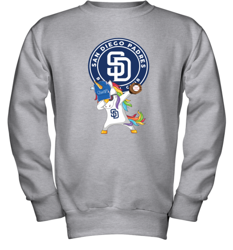 Hip Hop Dabbing Unicorn Flippin Love San Diego Padres Youth Sweatshirt