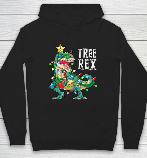 Christmas Dinosaur Tree Rex Pajamas Men Boys Kids Xmas Gifts Hoodie