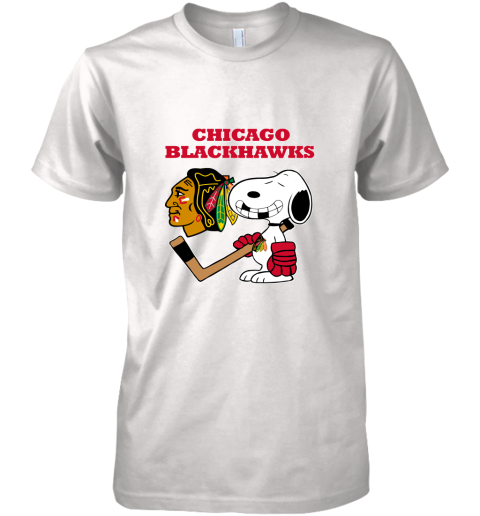 Chicago Blackhawks Ice Hockey Snoopy And Woodstock NHL Women's V-Neck T- Shirt 