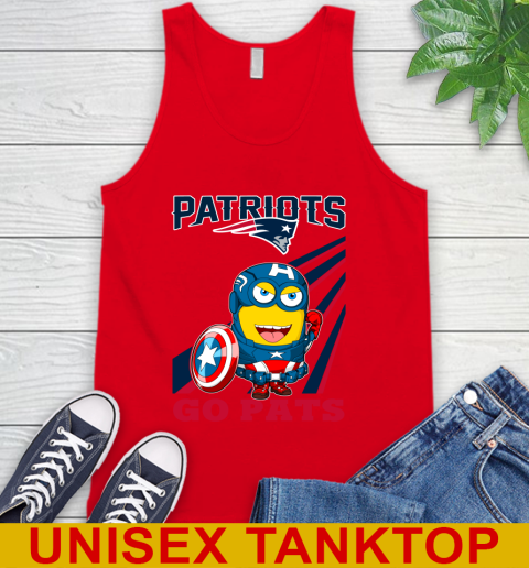 NFL Football New England Patriots Captain America Marvel Avengers Minion Shirt Tank Top 5