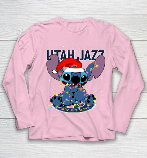 Utah Jazz NBA noel stitch Basketball Christmas Youth Long Sleeve 6