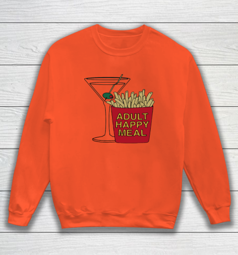 Adult Happy Meal Martini And Fries Sweatshirt 2