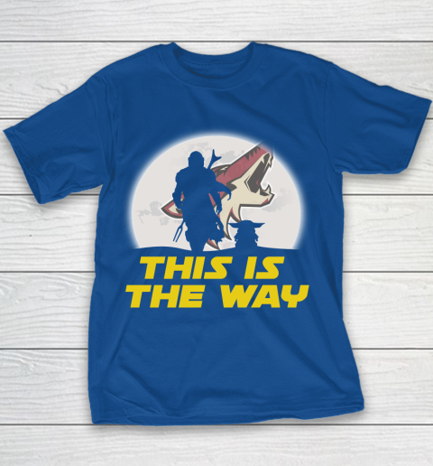 Arizona Coyotes NHL Ice Hockey Star Wars Yoda And Mandalorian This Is The Way Youth T-Shirt 6