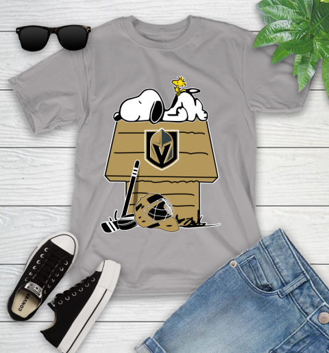 Vegas Golden Knights NHL Hockey Snoopy Woodstock The Peanuts Movie Youth T-Shirt 4