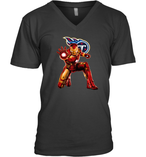 NFL Iron Man Tennessee Titans V-Neck T-Shirt