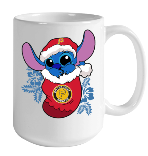 Pittsburgh Pirates Christmas Stitch In The Sock Funny Disney MLB Color Changing Mug 15oz 2