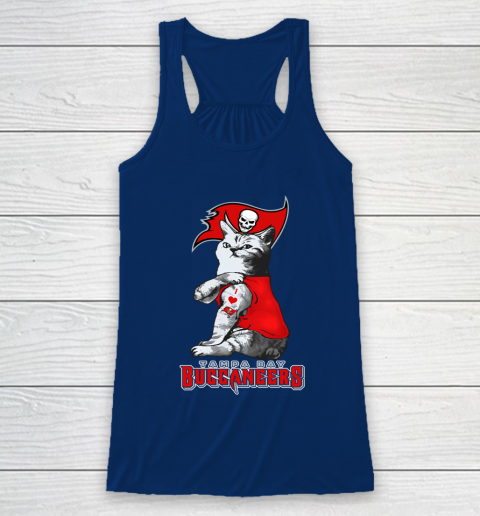 NFL Football My Cat Loves Tampa Bay Buccaneers Racerback Tank 6
