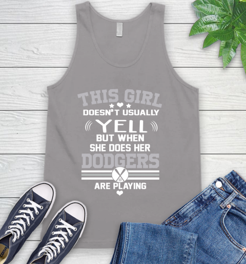 Los Angeles Dodgers MLB Baseball I Yell When My Team Is Playing Tank Top 3