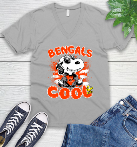 NFL Football Cincinnati Bengals Cool Snoopy Shirt V-Neck T-Shirt 3