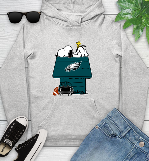 Philadelphia Eagles NFL Football Snoopy Woodstock The Peanuts Movie Youth Hoodie