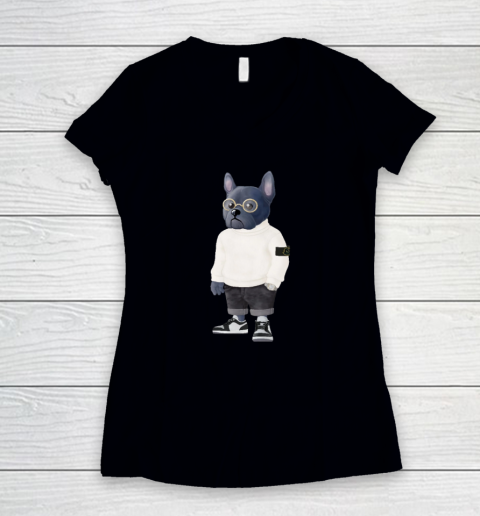French Bulldog Women's V-Neck T-Shirt