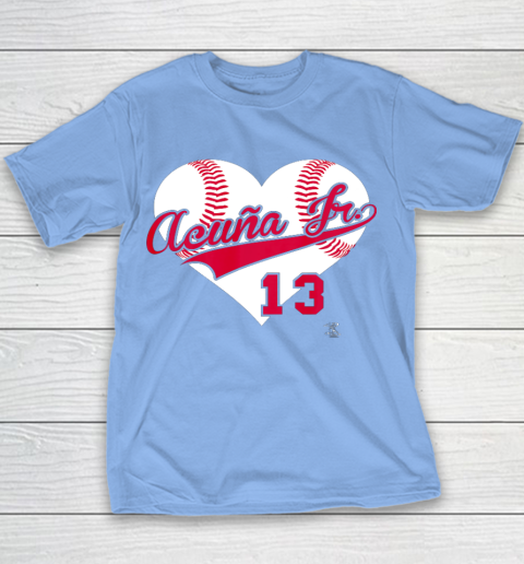 Ronald Acuna Jr Baseball Heart Gameday Youth T-Shirt 8