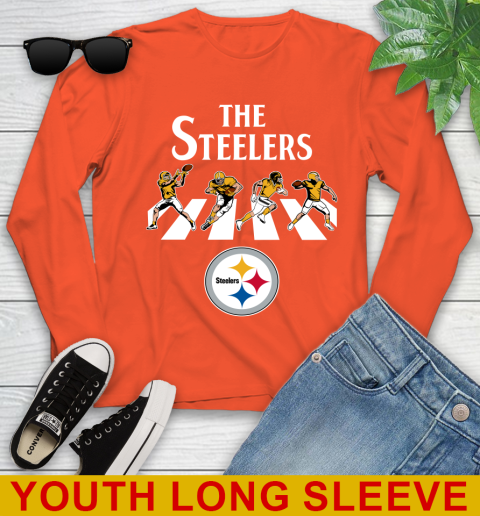 NFL Football Pittsburgh Steelers The Beatles Rock Band Shirt Youth Long Sleeve 3