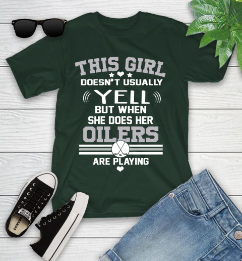 Edmonton Oilers NHL Hockey I Yell When My Team Is Playing Youth T-Shirt 5
