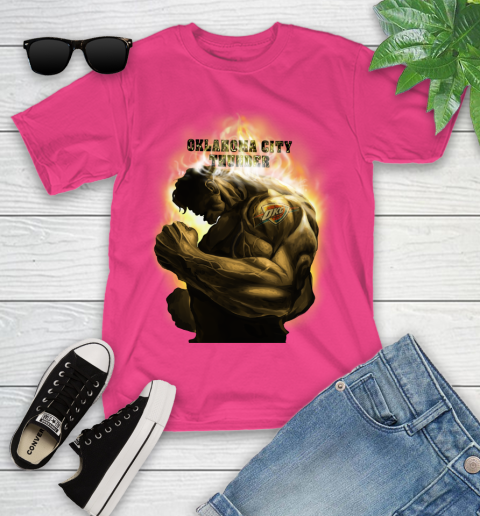 Oklahoma City Thunder NBA Basketball Hulk Marvel Avengers Sports Youth T-Shirt 11