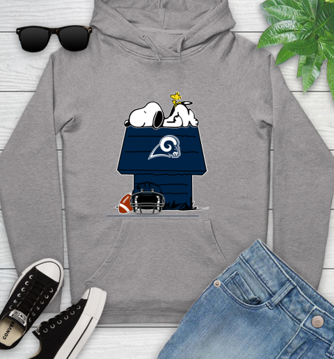 Los Angeles Rams NFL Football Snoopy Woodstock The Peanuts Movie Youth Hoodie 6