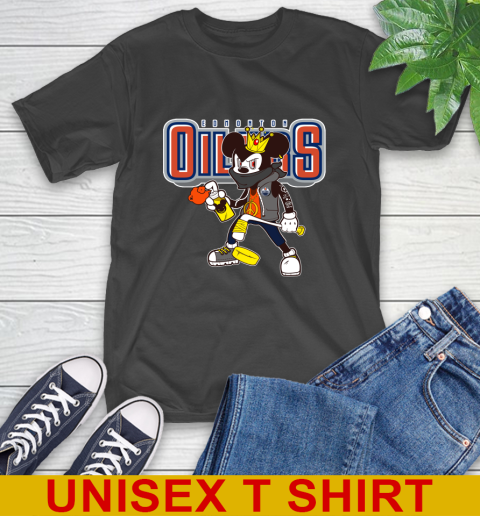 Edmonton Oilers NHL Hockey Mickey Peace Sign Sports T-Shirt 2
