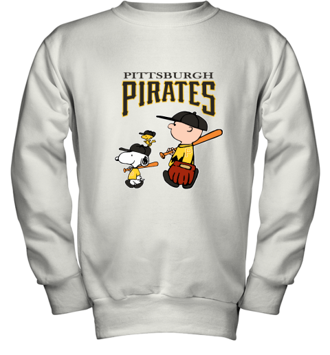 Pittsburgh Steelers Let's Play Baseball Together Snoopy MLB Youth Sweatshirt