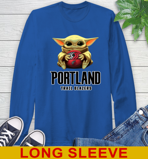 NBA Basketball Portland Trail Blazers Star Wars Baby Yoda Shirt 66