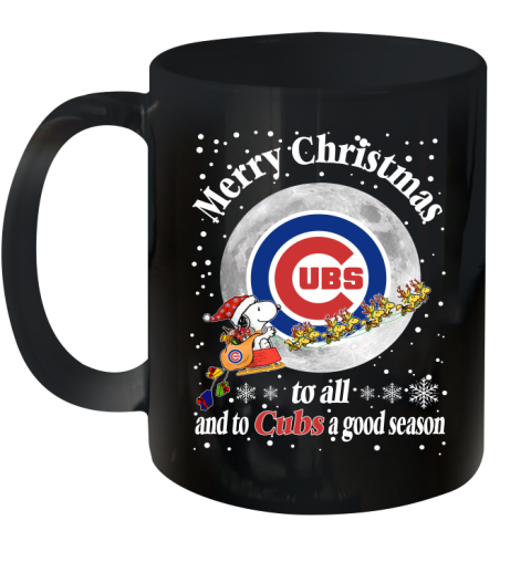 Chicago Cubs Merry Christmas To All And To Cubs A Good Season MLB Baseball Sports Ceramic Mug 11oz