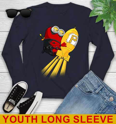 MLB Baseball Pittsburgh Pirates Deadpool Minion Marvel Shirt Youth Long Sleeve 2