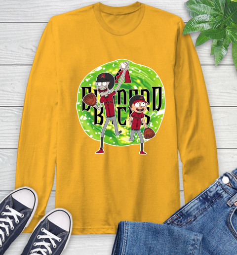 MLB Arizona Diamondbacks Rick And Morty Baseball Sports Long Sleeve T-Shirt 3