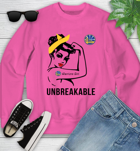 NBA Golden State Warriors Girl Unbreakable Basketball Sports Youth Sweatshirt 3
