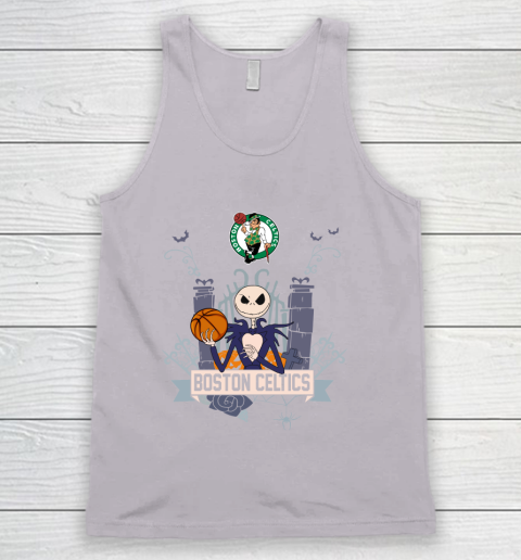 NBA Boston Celtics Basketball Jack Skellington Halloween Tank Top 3