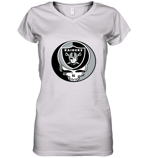 NFL Team Oakland Raiders x Grateful Dead Women's V-Neck T-Shirt