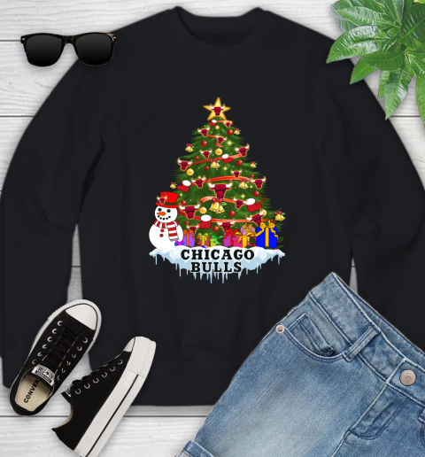 Chicago Bulls Merry Christmas NBA Basketball Sports Youth Sweatshirt 2