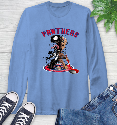 NHL Florida Panthers Hockey Venom Groot Guardians Of The Galaxy Long Sleeve T-Shirt 11