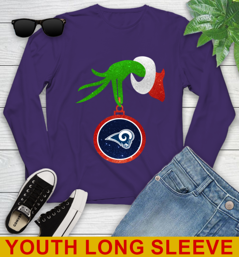 Los Angeles Rams Grinch Merry Christmas NFL Football Youth Long Sleeve 5