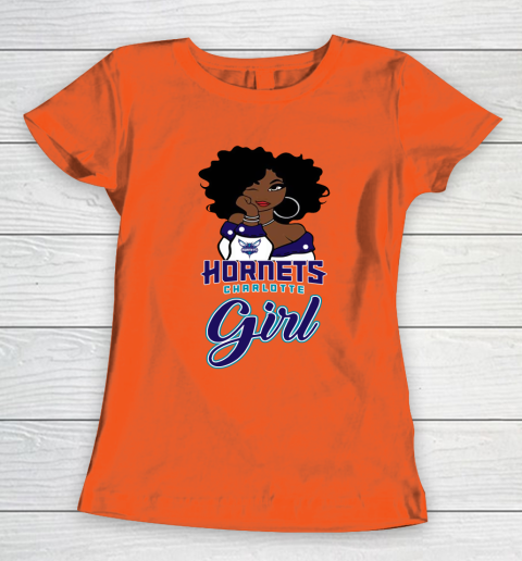 Charlotte Hornets Girl NBA Women's T-Shirt 5