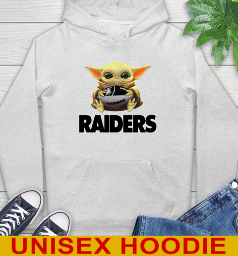 NFL Football Oakland Raiders Baby Yoda Star Wars Shirt Hoodie