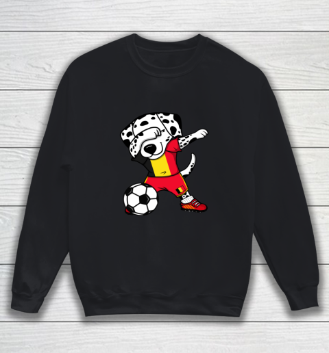 Dabbing Dalmatian Belgium Soccer Fan Jersey Belgian Football Sweatshirt