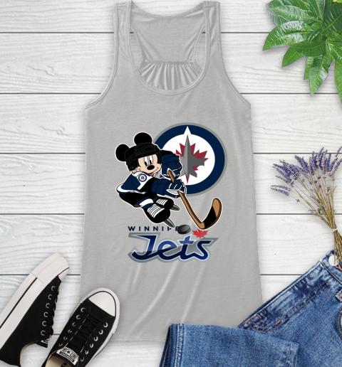 NHL Winnipeg Jets Mickey Mouse Disney Hockey T Shirt Racerback Tank