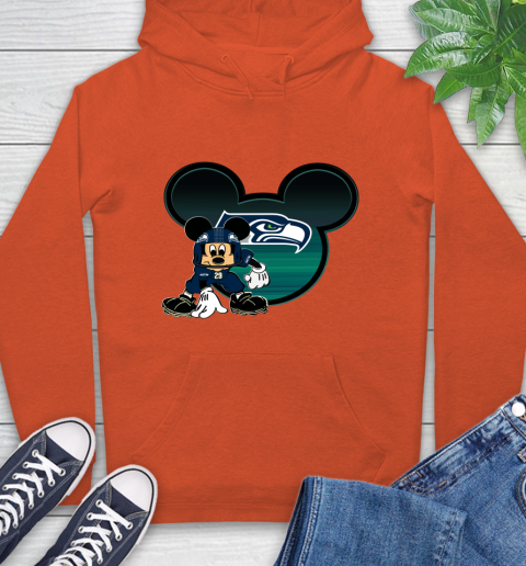 NFL Seattle Seahawks Mickey Mouse Disney Football T Shirt Hoodie - Image 6