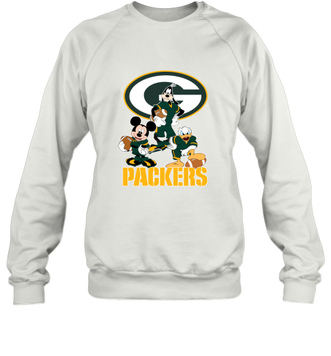 Mickey Donald Goofy The Three Green Bay Packers Football Sweatshirt