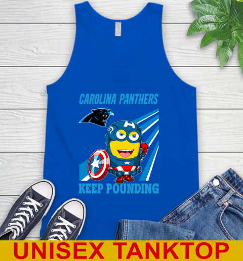 NFL Football Carolina Panthers Captain America Marvel Avengers Minion Shirt Tank Top 4