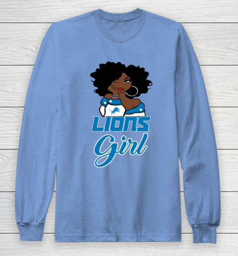 Detroit Lions Girl NFL Long Sleeve T-Shirt 11