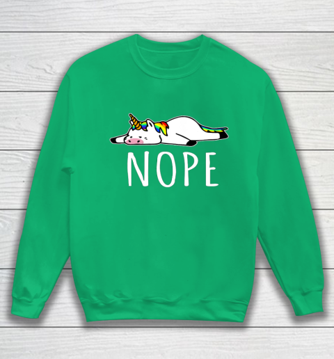 Nope Unicorn T Shirt Nah Not Gonna Do It Funny Lazy Gift Sweatshirt 5